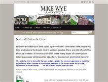 Tablet Screenshot of naturalhydrauliclime.net